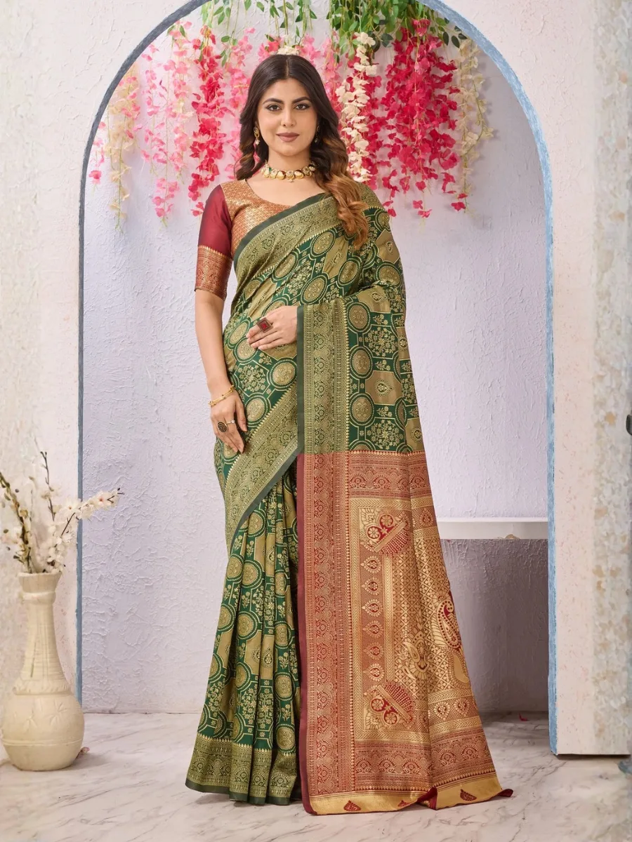 Title: Elegant Banarasi Saree – Timeless Tradition & Royal Elegance — Banarasi Sarees from Riyara Boutique, a verified 6thLoom designer