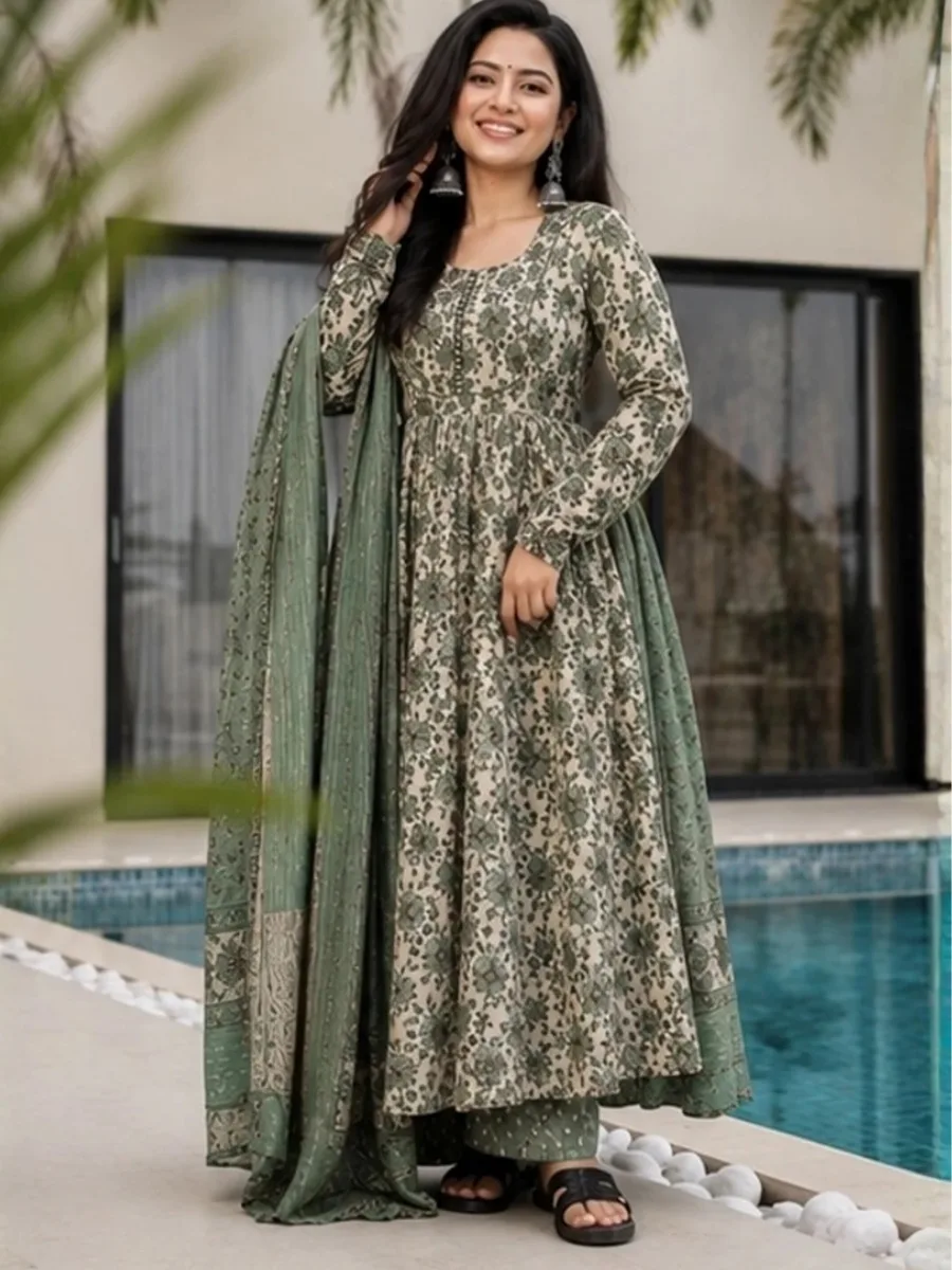Royal Anarkali Suit – Elegant Traditional Wear for Women — Anarkalis from Riyara Boutique, a verified 6thLoom designer