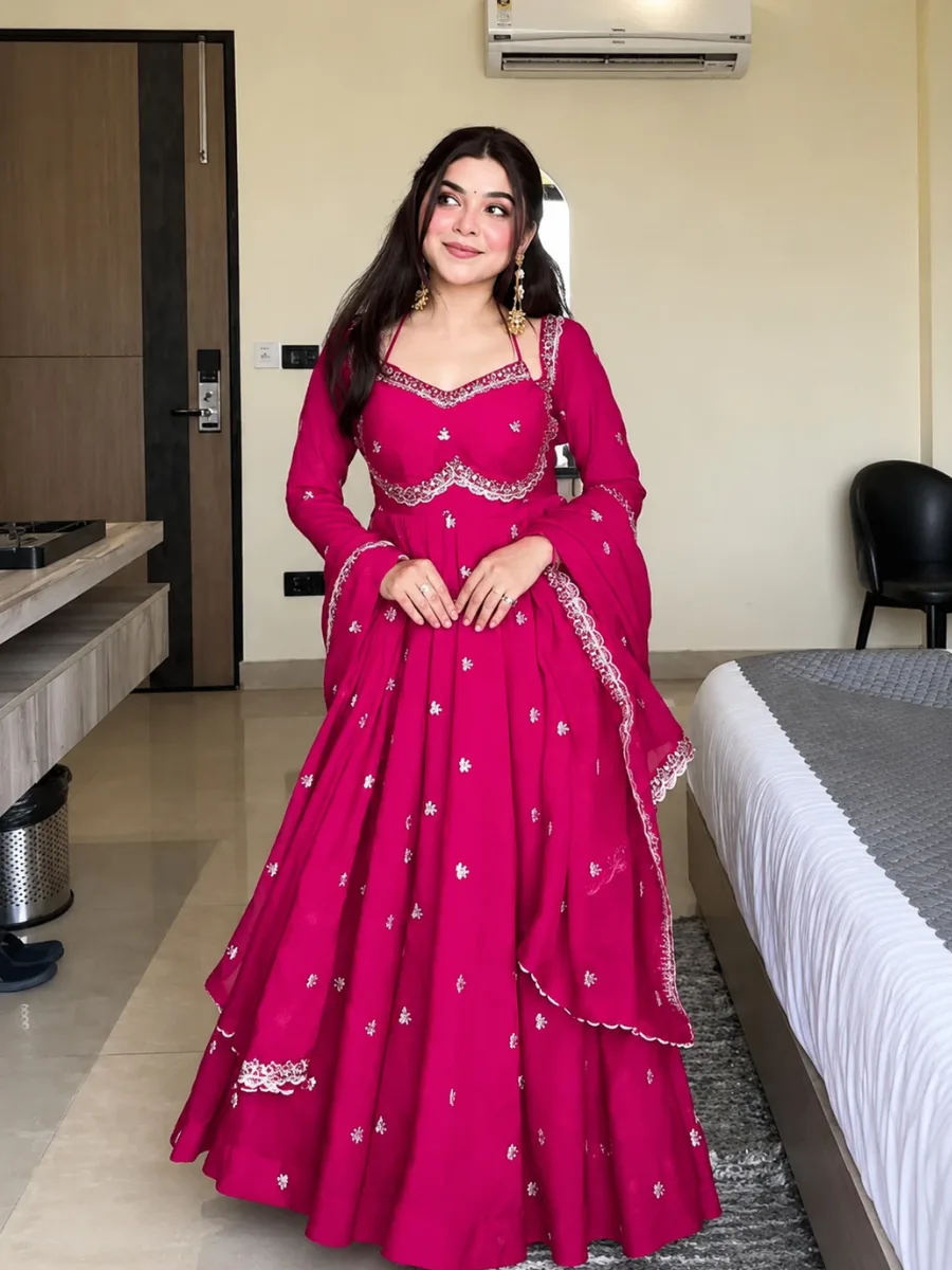 Royal Party Wear Gown – Elegant & Stylish Women’s Collection — Gowns from Riyara Boutique, a verified 6thLoom designer