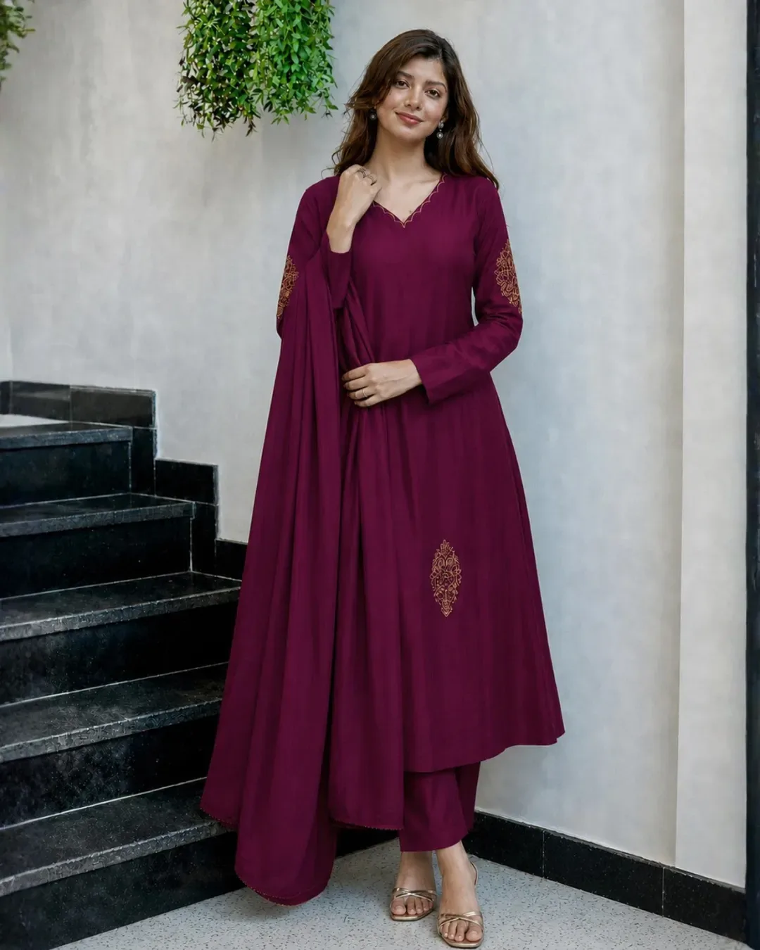 Salwar Kurta Dupatta — Kurta Sets from Zayora boutique, a verified 6thLoom designer