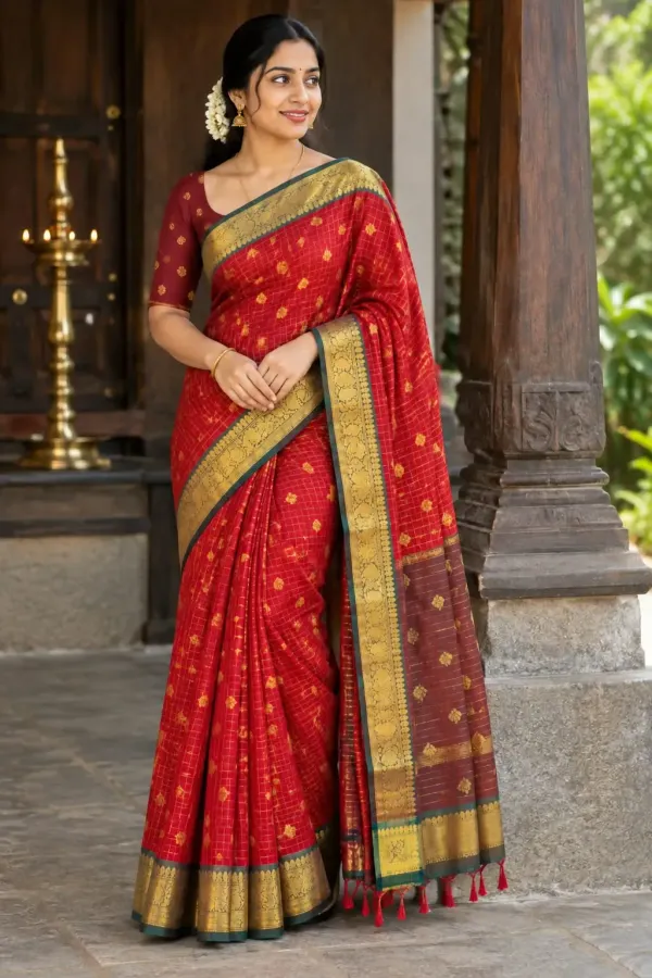 Banarasi Semi Kataan  Saree