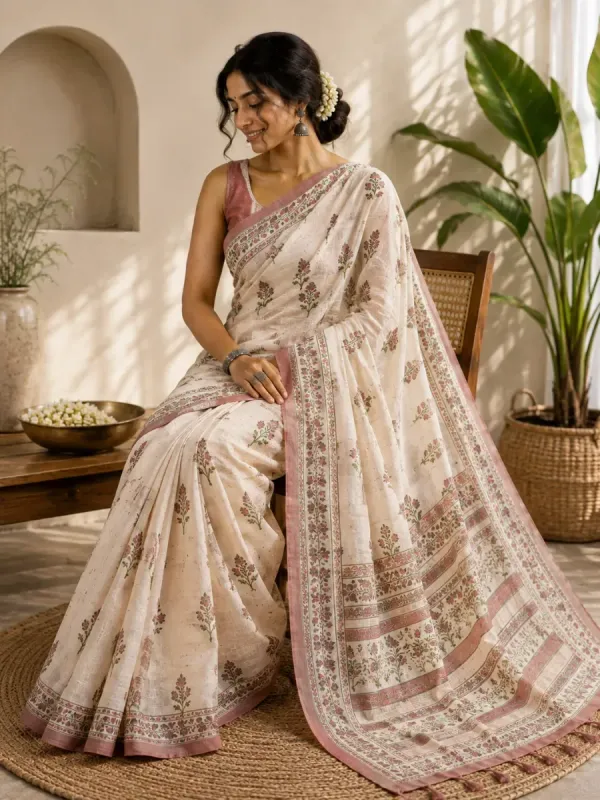 Rose Garden Cotton Saree