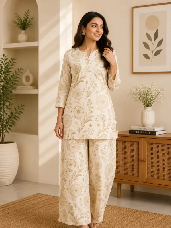 Ammy creation Top Palazzos Co-ords Set