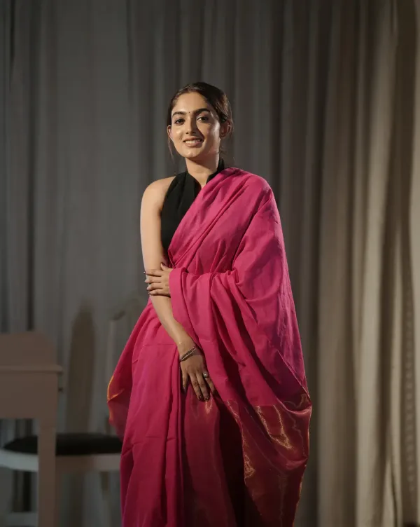 Organza with floral party wear saree