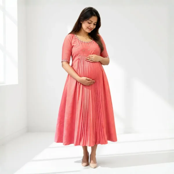 Pink Handworked maternity/feeding wear