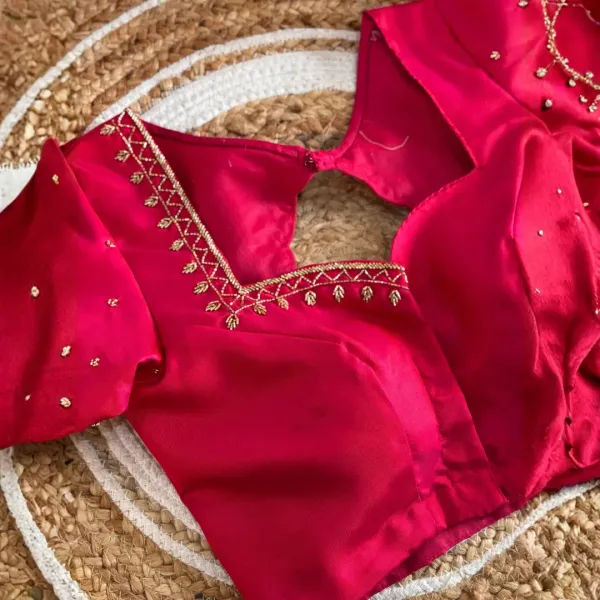 Simple Bridal Handworked Blouse