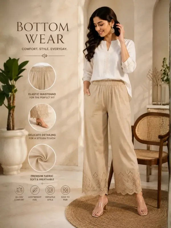 Pearl Grace Embroidered Palazzo