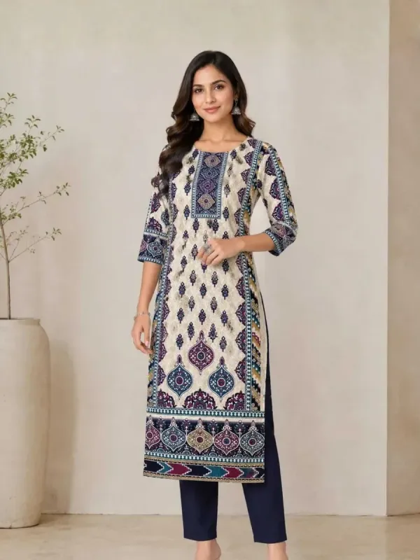 Darshini Unstitched Crepe Kurta & Churidar Material Printed